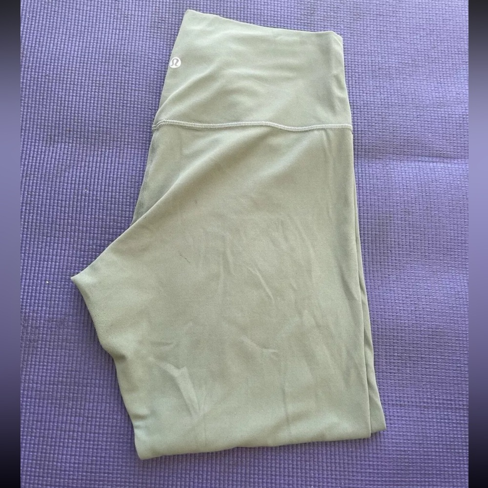 lululemon Align High Rise Leggings size 12 Light Green 25”